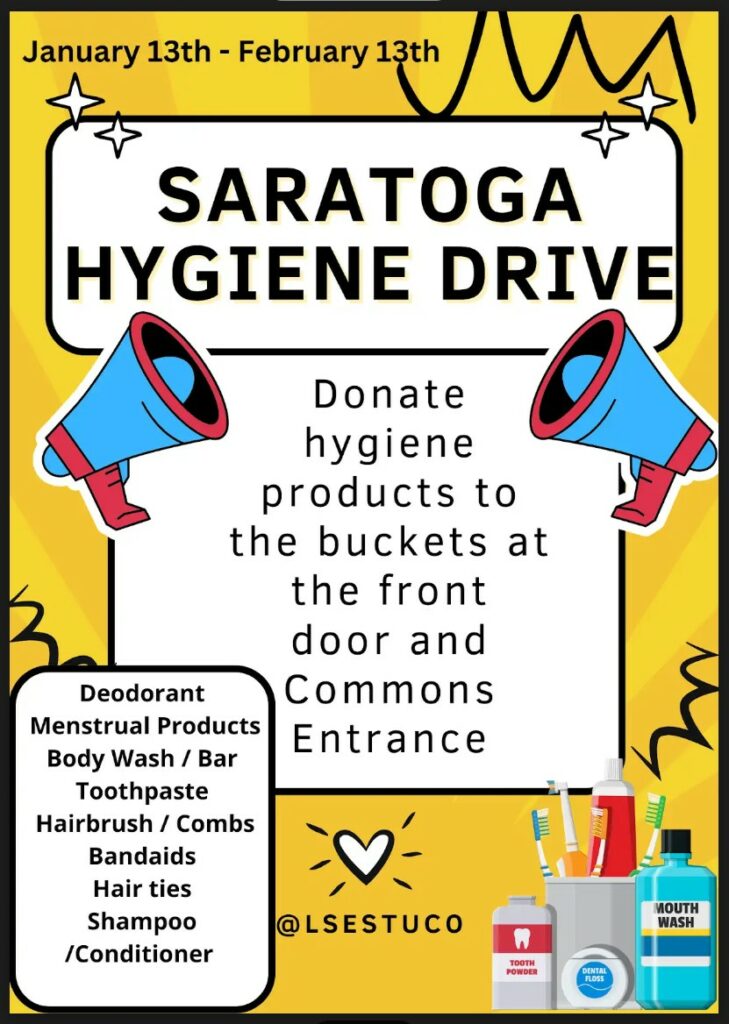 Saratoga Hygiene Drive Flyer