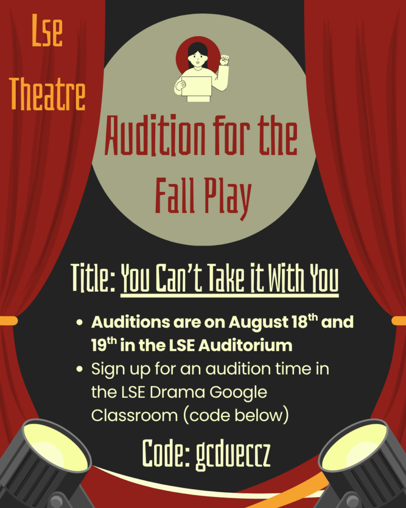 2025 Fall Play Rehearsal Flyer